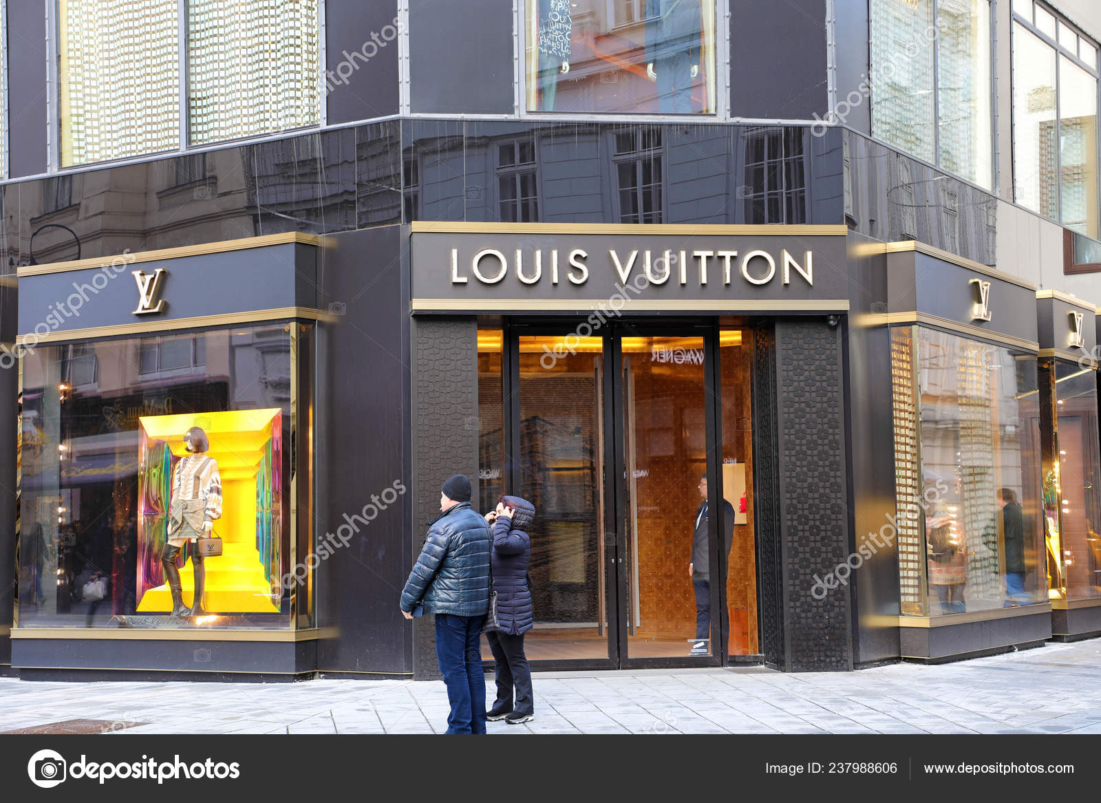 Vienna Austria January 2019 Front Exterior View Louis Vuitton