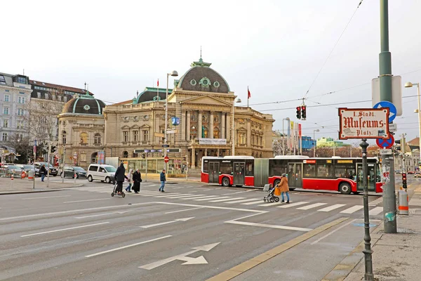 Wiedeń Austria Stycznia 2019 Zobacz Teatru Ludowego Volkstheater 1889 Neubau — Zdjęcie stockowe