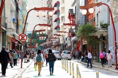 Sao Paulo, Brezilya - 9 Mayıs 2019: Liberdade bölgesi: Sao Paulo