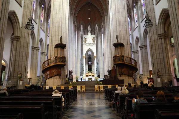 Sao Paulo Cathedral (Catedral da se de Sao Paulo) belső, Sao Paulo, Brazília — Stock Fotó