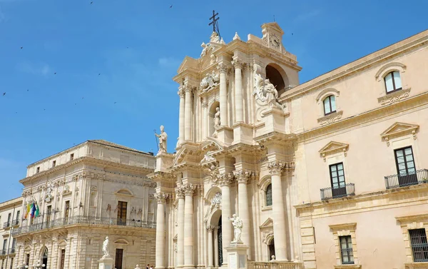 De kathedraal van Syracuse in Siciliy, een UNESCO-werelderfgoedlocatie in Italië — Stockfoto