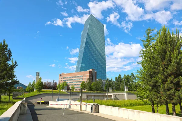 Frankfurt, Niemcy-1 czerwca 2019: siedziba Europejskiego Banku Centralnego we Frankfurcie, Niemcy — Zdjęcie stockowe