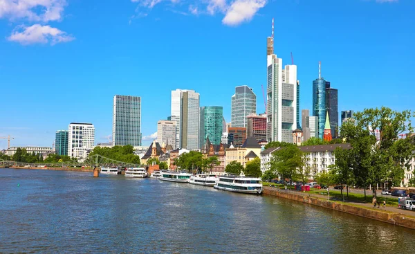 Skyline Frankfurt am Main, Německo — Stock fotografie