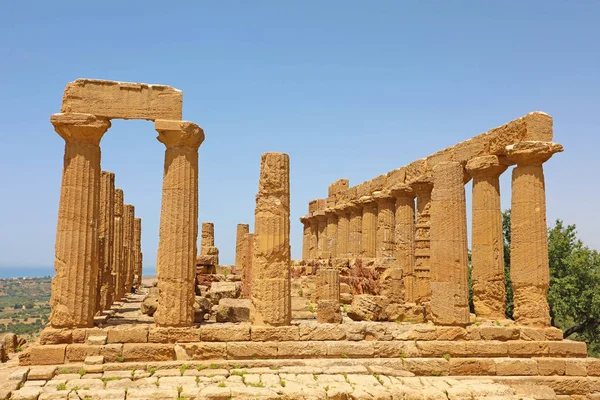 Templo de Juno (Hera) en el Valle de los Templos, Agrigento, Sicilia, Italia — Foto de Stock