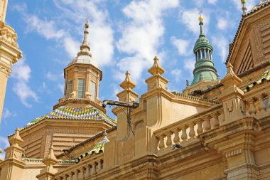 Zaragoza, Aragon, İspanya'daki Our Lady of Pillar Bazilikası Katedrali'nin detayı