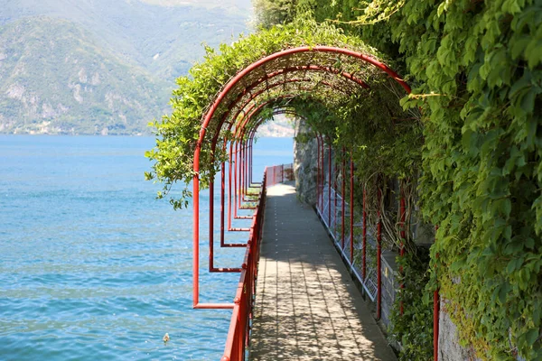 The scenic path Walk of Lovers in Varenna, Lake Como, Italy