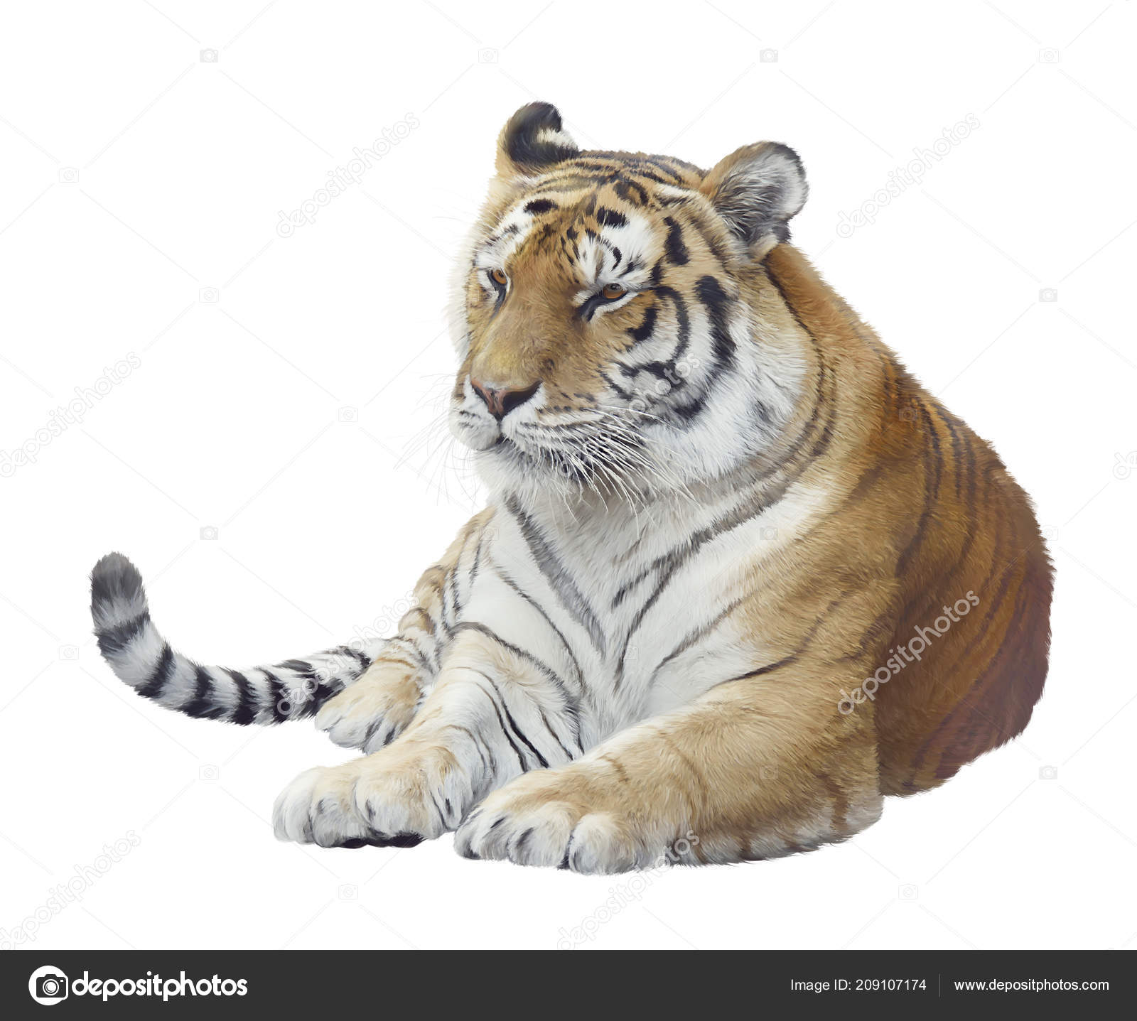 photo Portrait Photography Digital Painting Background https depositphotos com 209107174 stock photo digital painting tiger portrait isolated html