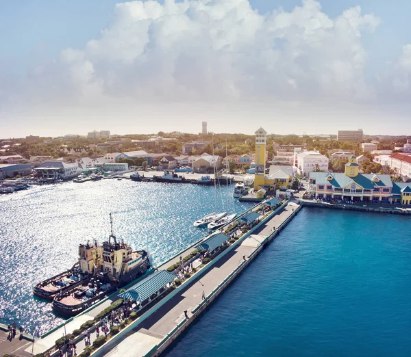 stock image NASSAU, BAHAMAS - January 7 ,2019.Bahamas pier view in Nassau city.