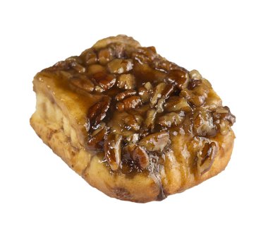 Cevizli kahve beyaz arka plan üzerinde izole kek