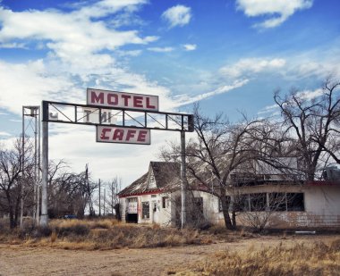 Glenrio, next to the TX-NM state line, USA.March 10 2019.Ghost t clipart