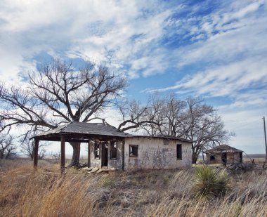 Glenrio Tx-Nm eyalet sınırını, Usa.March 10 2019.Ghost t yanında