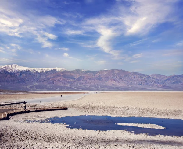 在美国，加利福尼亚州死亡谷国家公园的恶水盆地 — 图库照片