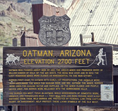 Oatman Town, Arizona Abd - 13 Mart 2019.