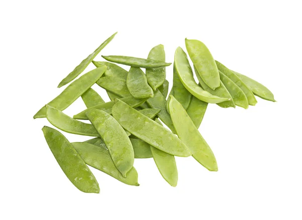 Sugar snap peas isolated on white — Stock Photo, Image