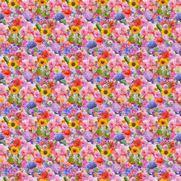 Diseño Floral Inconsútil Colorido Para Fondo — Foto de Stock