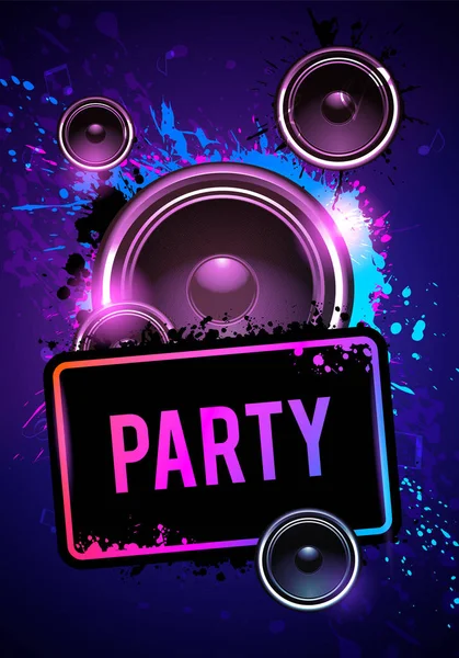 Vektör çizim club disko el ilanı olay şablonunu müzik öğeleri, renkli ölçeklenebilir arka plan ve metin için yer ile dans
