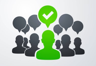 İllüstrasyon insanlar dünya çapında iletişim sosyal medya kavramı beyin fırtınası vektör