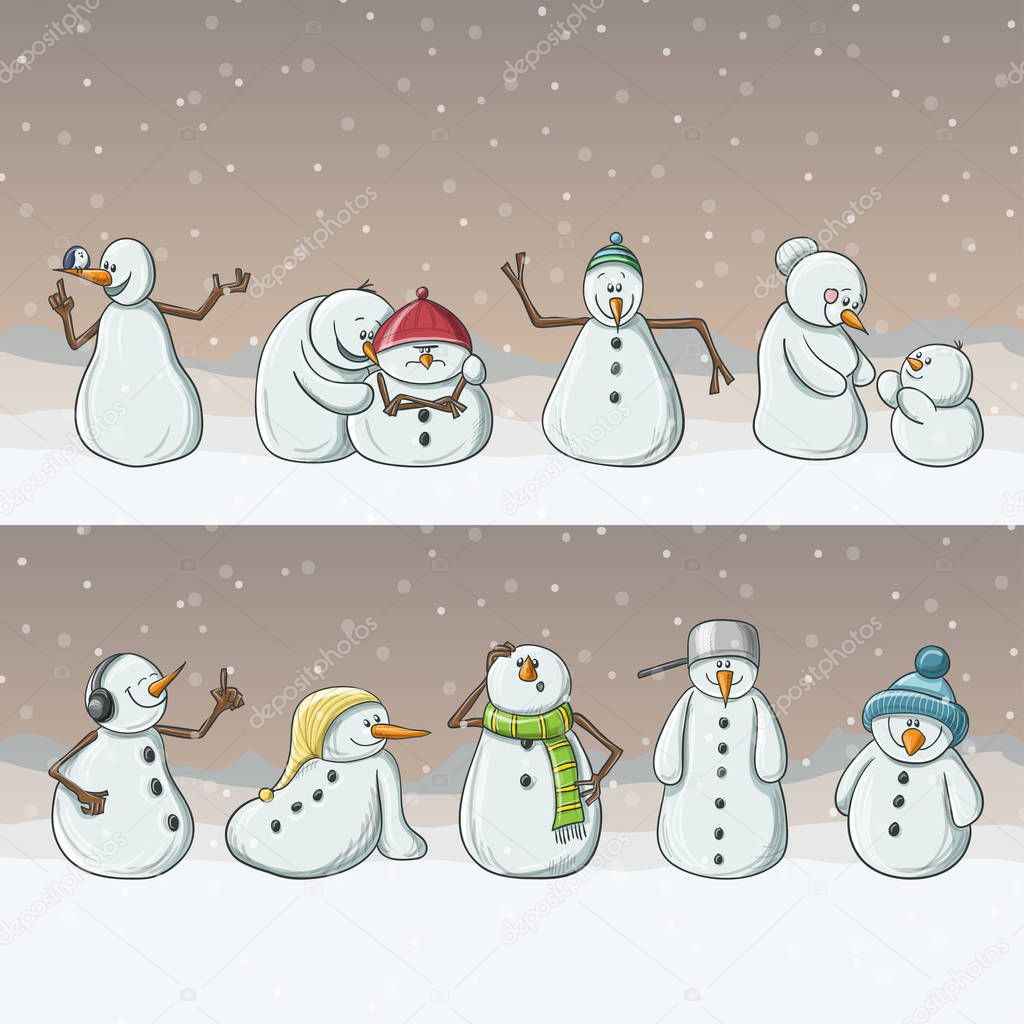 Dibujos Animados ImÃ¡genes De Dibujos De MuÃ±ecos De Nieve MuÃ±ecos