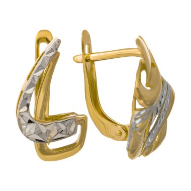 Elmastan yapılmış küpeler, küp Zirkonya, zümrüt ve değerli taşlar.