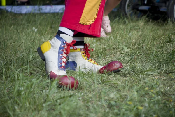 Warschau Polen Juni 2018 Clown Während Einer Freiluftaufführung Kindertag Juni — Stockfoto