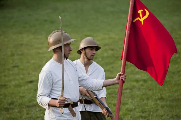 Warsaw Polónia Setembro Soldados Segunda Guerra Mundial Segunda Batalha Cenário — Fotografia de Stock