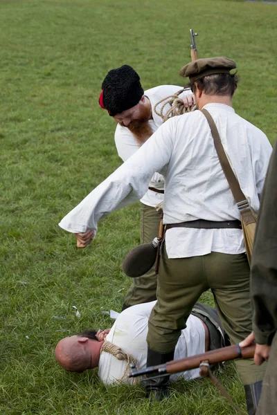 Warsaw Polonia Settembre Soldati Sulla Guerra Mondiale Seconda Inscenazione Della — Foto Stock