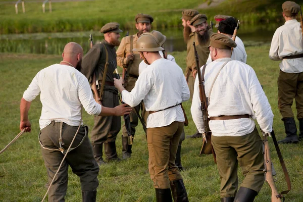 Warsaw Polonia Septiembre Soldados Segunda Guerra Mundial Segunda Inescenización Batalla —  Fotos de Stock