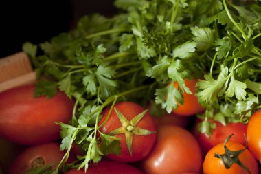 renkli organik domates karışımı