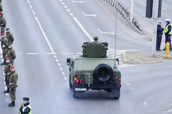 Guerra Polonia Mayo Vehículos Militares Desfile Del Ejército Mayo 2019 —  Fotos de Stock