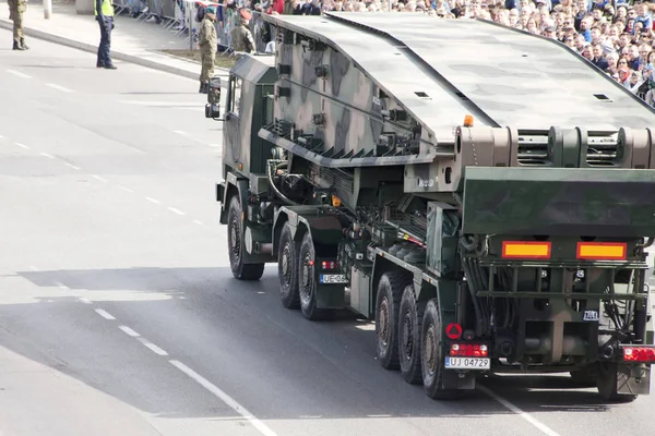 Warsaw Polónia Maio Veículos Militares Desfile Exército Maio 2019 Varsóvia — Fotografia de Stock