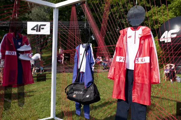 Warschau Polen Mai Sportbekleidung Für Die Polnische Vertretung Bei Den — Stockfoto