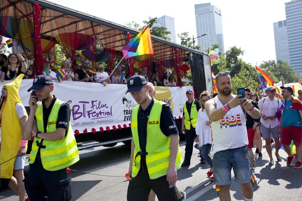 Warsaw Poland July People Equality Parade July 2019 Warsaw Poland — Stock Photo, Image