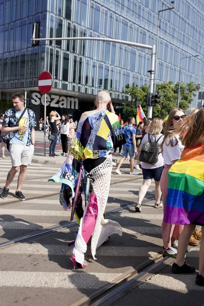 Warszawa Polen Juli Folk Jämställdhet Parad Juli 2019 Warszawa Polen — Stockfoto