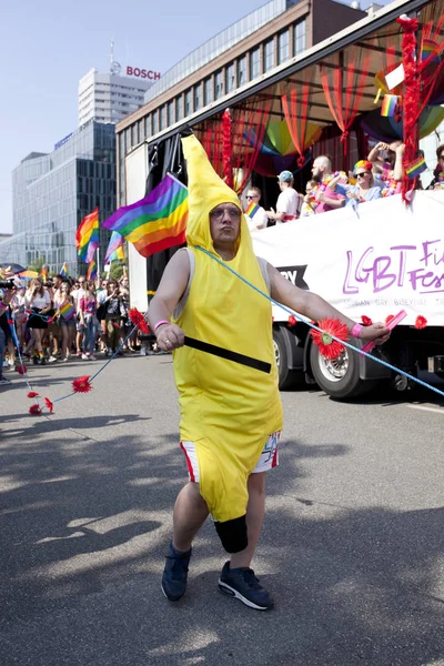 Warsaw Polónia Julho Pessoas Durante Desfile Igualdade Julho 2019 Varsóvia — Fotografia de Stock