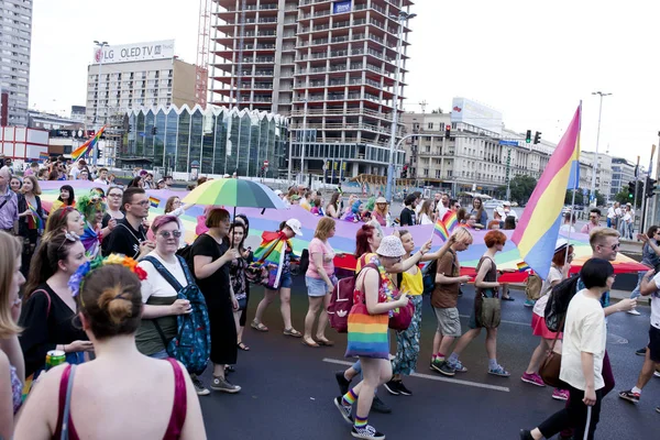 Warsaw Poland July People Equality Parade July 2019 Warsaw Poland — Stock Photo, Image