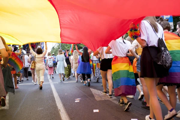 Warsaw Polonia Luglio Persone Durante Parata Dell Uguaglianza Luglio 2019 — Foto Stock