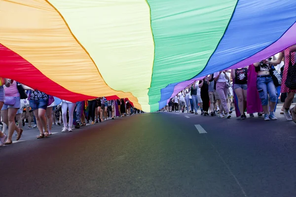 Warsaw Polonia Luglio Persone Durante Parata Dell Uguaglianza Luglio 2019 — Foto Stock