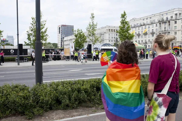 Warsaw Polonia Julio Desfile Personas Durante Igualdad Varsovia Polonia Julio —  Fotos de Stock