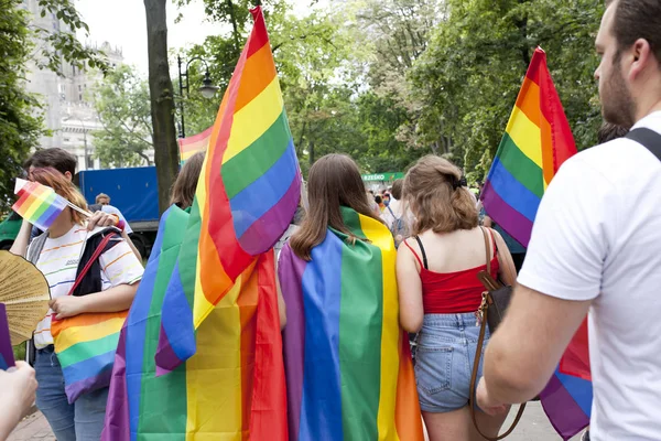 Warschau Polen Juli Menschen Bei Der Gleichstellungsparade Juli 2019 Warschau — Stockfoto