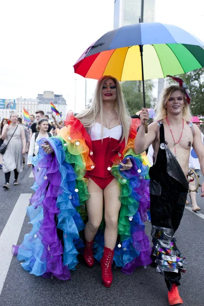 Warsaw Pologne Juillet Les Gens Pendant Défilé Égalité Juillet 2019 — Photo