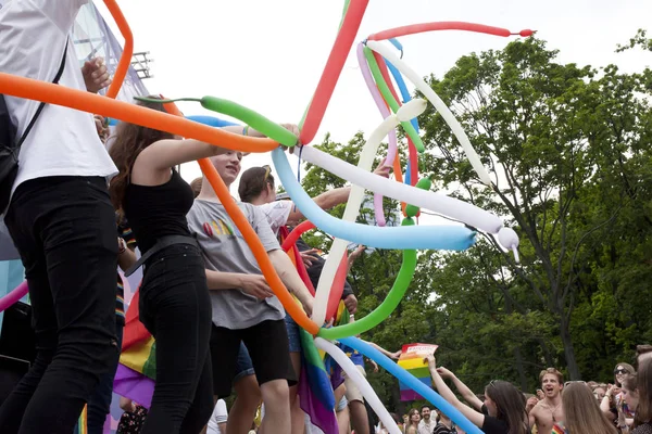 Warsaw Polónia Julho Pessoas Durante Desfile Igualdade Julho 2019 Varsóvia — Fotografia de Stock