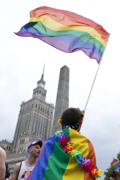 Warschau Polen Juli Menschen Bei Der Gleichstellungsparade Juli 2019 Warschau — Stockfoto