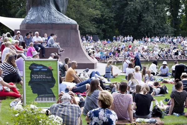 Varsovie Pologne Août 2019 Récital Ouvert Plein Air Musique Chopin — Photo