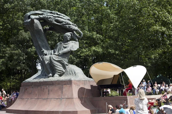 Warsaw Poland August 2019 Outdoor Open Recital Chopin Music Oldest — Stock Photo, Image