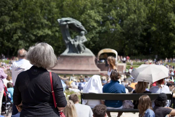 Warsaw Poland August 2019 Outdoor Open Recital Chopin Music Oldest — Stock Photo, Image