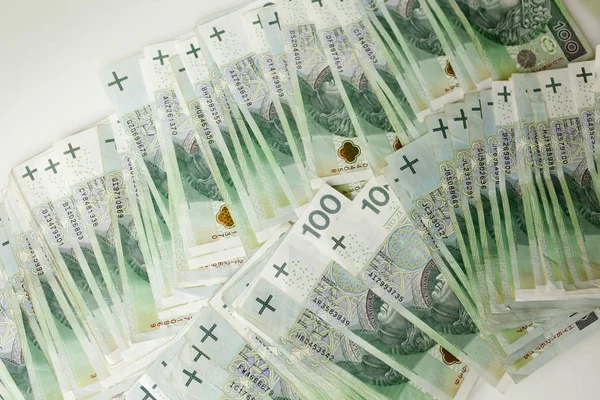 Viel Geld Polnischer Währung Zloty Pln — Stockfoto