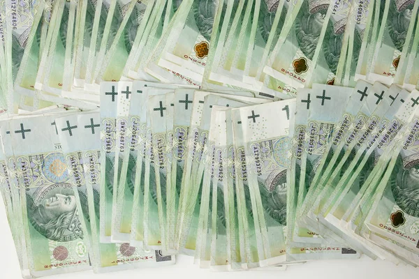 Viel Geld Polnischer Währung Zloty Pln — Stockfoto