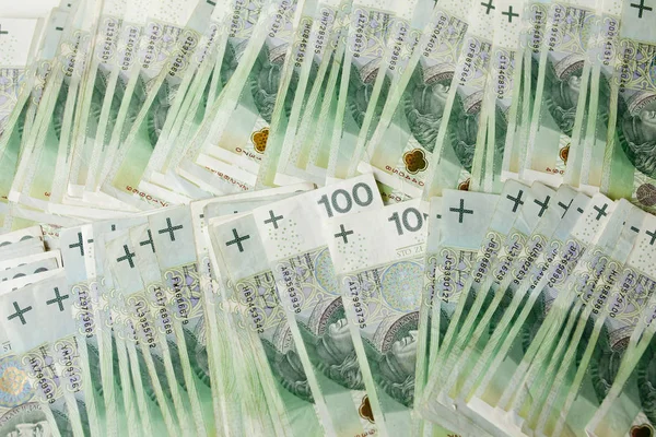 Viel Geld Polnischer Währung Zloty Pln — Stockfoto