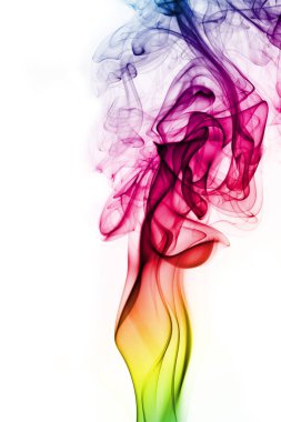 Renkli dumanın soyut hali