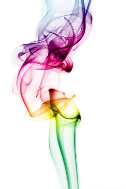 Renkli dumanın soyut hali